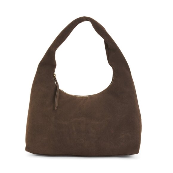 AMERICAN LEATHER CO. Chocolate Suede Adina 2.0 Hobo Bag - Picture 1 of 2